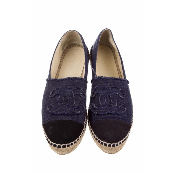 Chanel canvas espadrille flats size 39 - Picture 1 of 4